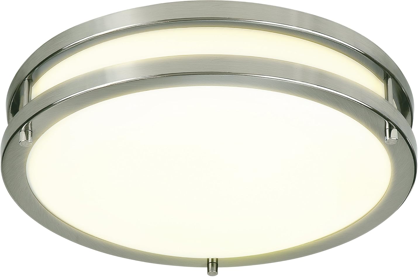 LB72122 LED Flush Mount Ceiling Light, 16-Inch, Antique Brushed Nickel, 23W (180W equivalent) 1610 Lumens 3000K Warm White, ETL & DLC Listed, ENERGY STAR, Dimmable