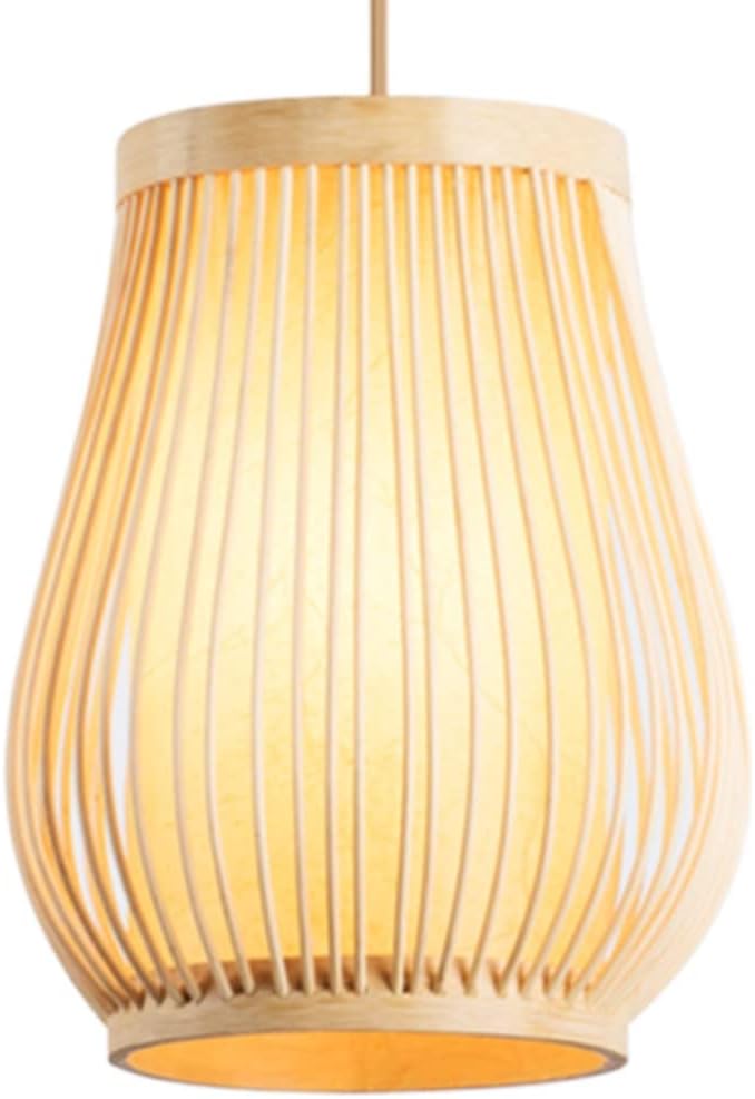 Gourd Rattan Pendant Chandelier,Modern Weave Wicker Hanging Lamp,1 Light Indoor Lighting Fixture,for Hallway Dining Room Natural Woven Light - 7.8