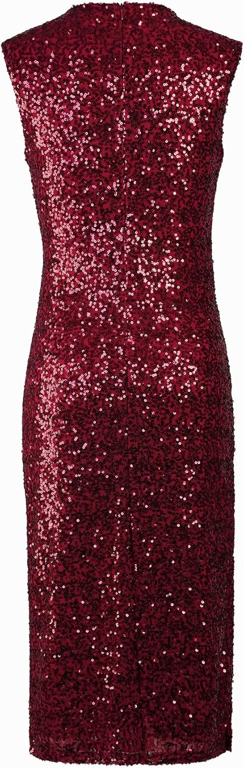 Anne Klein Women's Sleeveless Sequin Knit Midi Dress