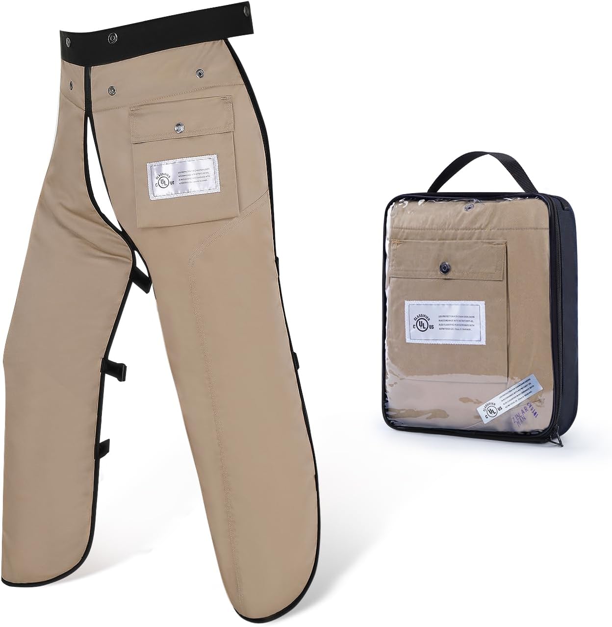 Chainsaw Chaps Apron 8-Layer Wrap for Men/Women Loggers Forest Workers Protective Chain Saw Pants Adjustable