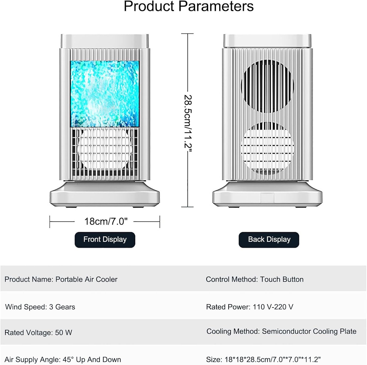 Portable Air Conditioners, Air Cooler for Room - Powerful, Quiet, Lightweight and Portable Space Cooler for Bedroom, Office, Living Room & More