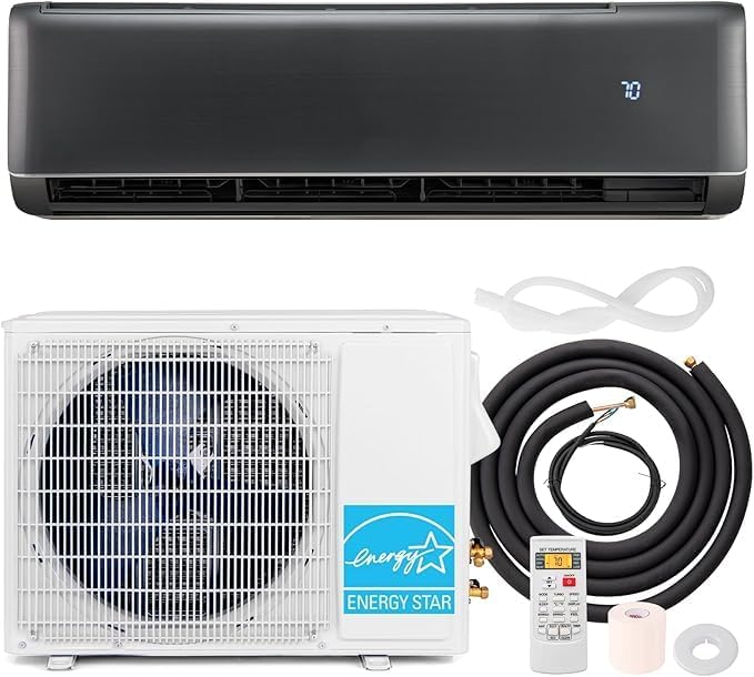 SIMOE 18000 BTU Mini Split AC/Heating System, 21 SEER2 208-230V, Inverter AC Unit Cools up to 1250 Sq. Ft, Ductless Split Air Conditioner with 1.5 Ton Pre-Charged Heat Pump