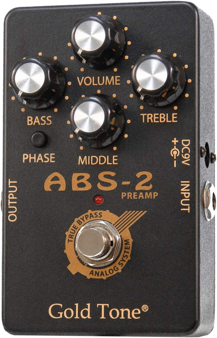 Gold Tone ABS-D Banjo-Resonator Guitar Mic (Dynamic) - Gooseneck Microphone with Adjustable Bracket - Includes Pre-amp