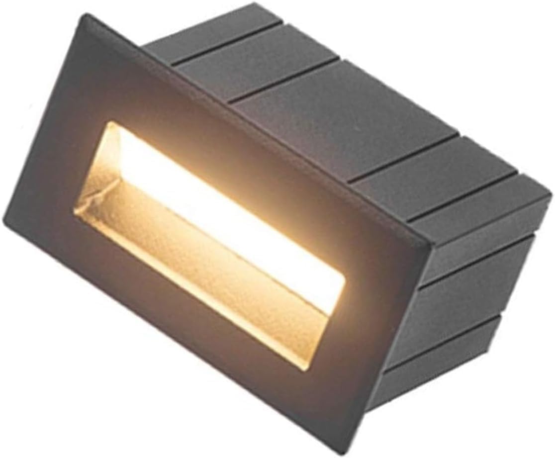 Underground Light, Ground Lights, Frosted Lamp Warm Light Outdoor Decorations, IP54 Waterproof Wall Corner Light,Used for Stairs Patio Deck(135x50mm) (A3w 90x50mm)