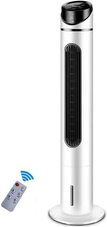 NBgy Tower Type Air Cooler, Remote Control Type Air Cooler, Silent Air Conditioner, Air Purification, Suitable for Living Room Bedroom Kitchen, Etc, White, 115x30cm