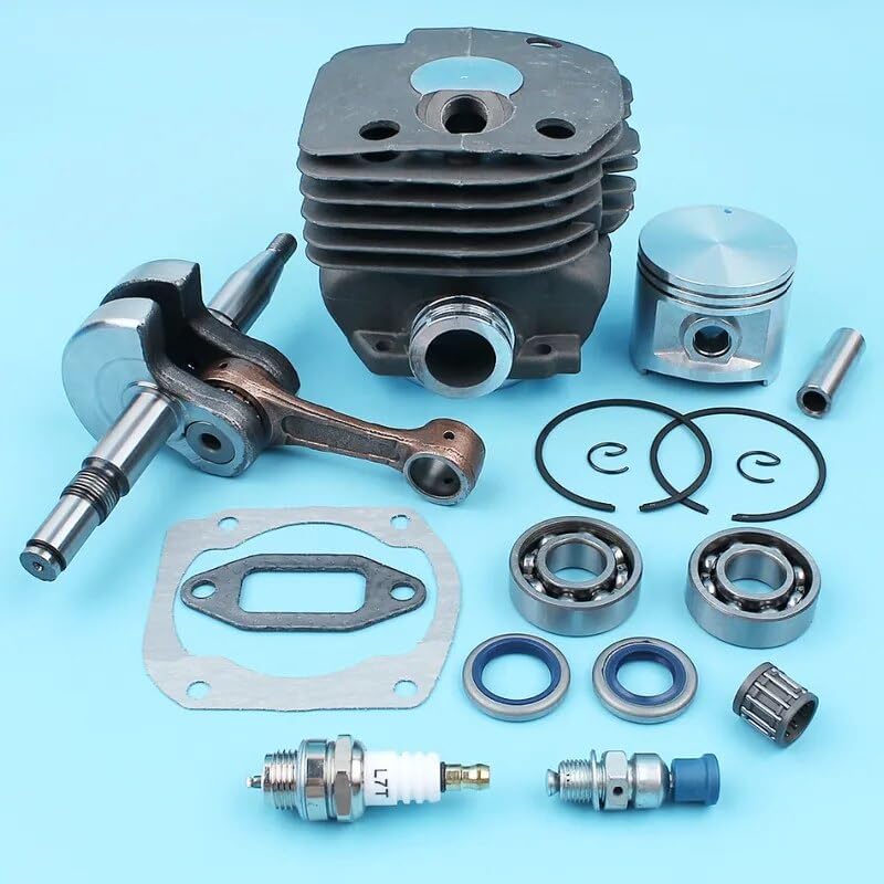 Fricgore Spare Parts for 50mm Cylinder Piston Kit Crankshaft Bearing Decompression Valve for Husquarna 372 365 371 362 Chainsaw Needle Cage PLATE