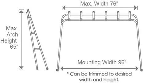 Oceansouth Fishing Arch (Rocket Launcher) fishing pole holder rod holders rack accessories for boats boat bimini top hardware boating safety equipment pontoon jon bass rocket launcher cover pishing