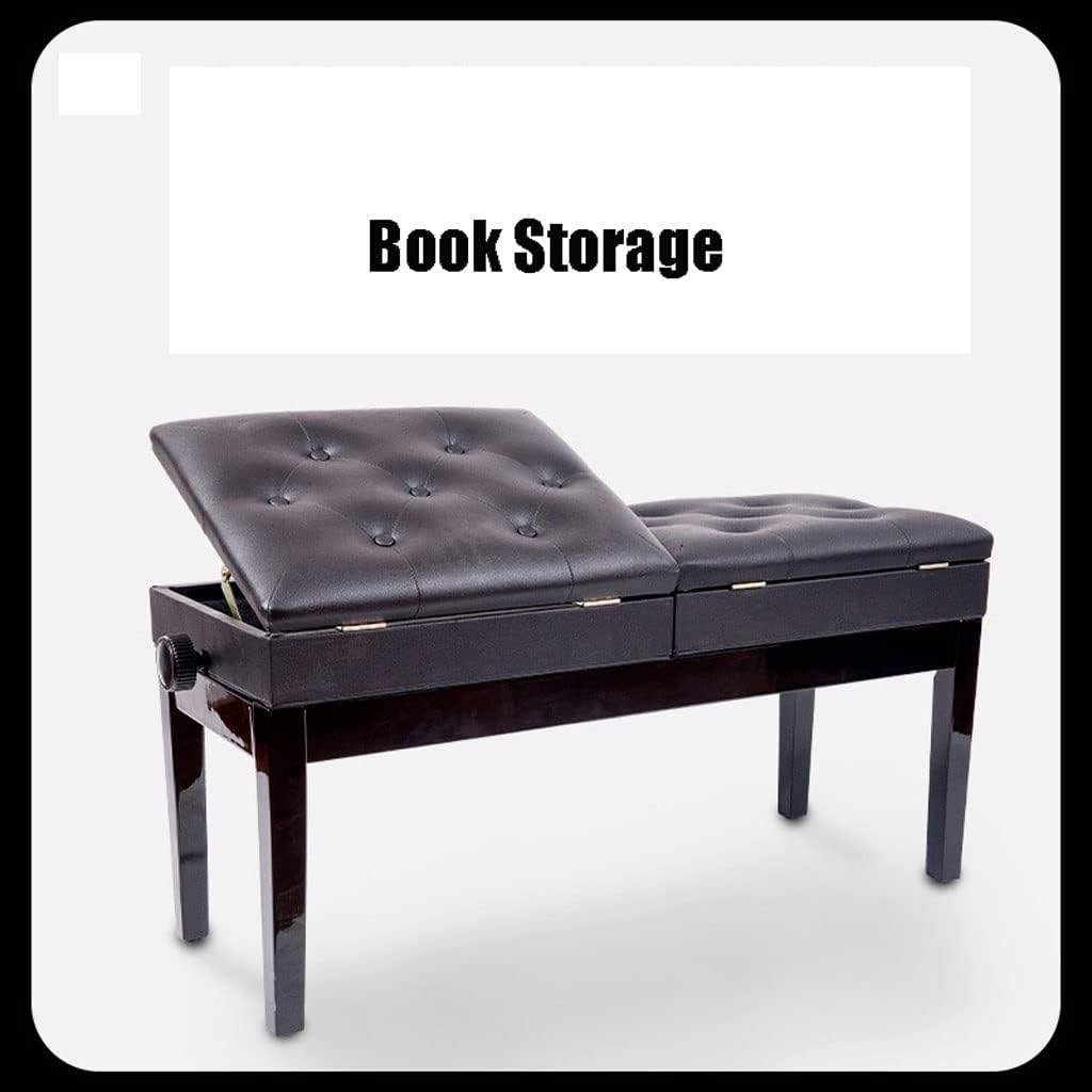 Solid Wood Piano Bench,Keyboard Bench with Storage Compartment for Music Books and Other Accessories,
