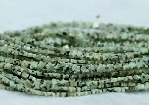 1 strands natural black dot blue sesame jade flat star shape small loose jewelry sets beads 6mm 03121