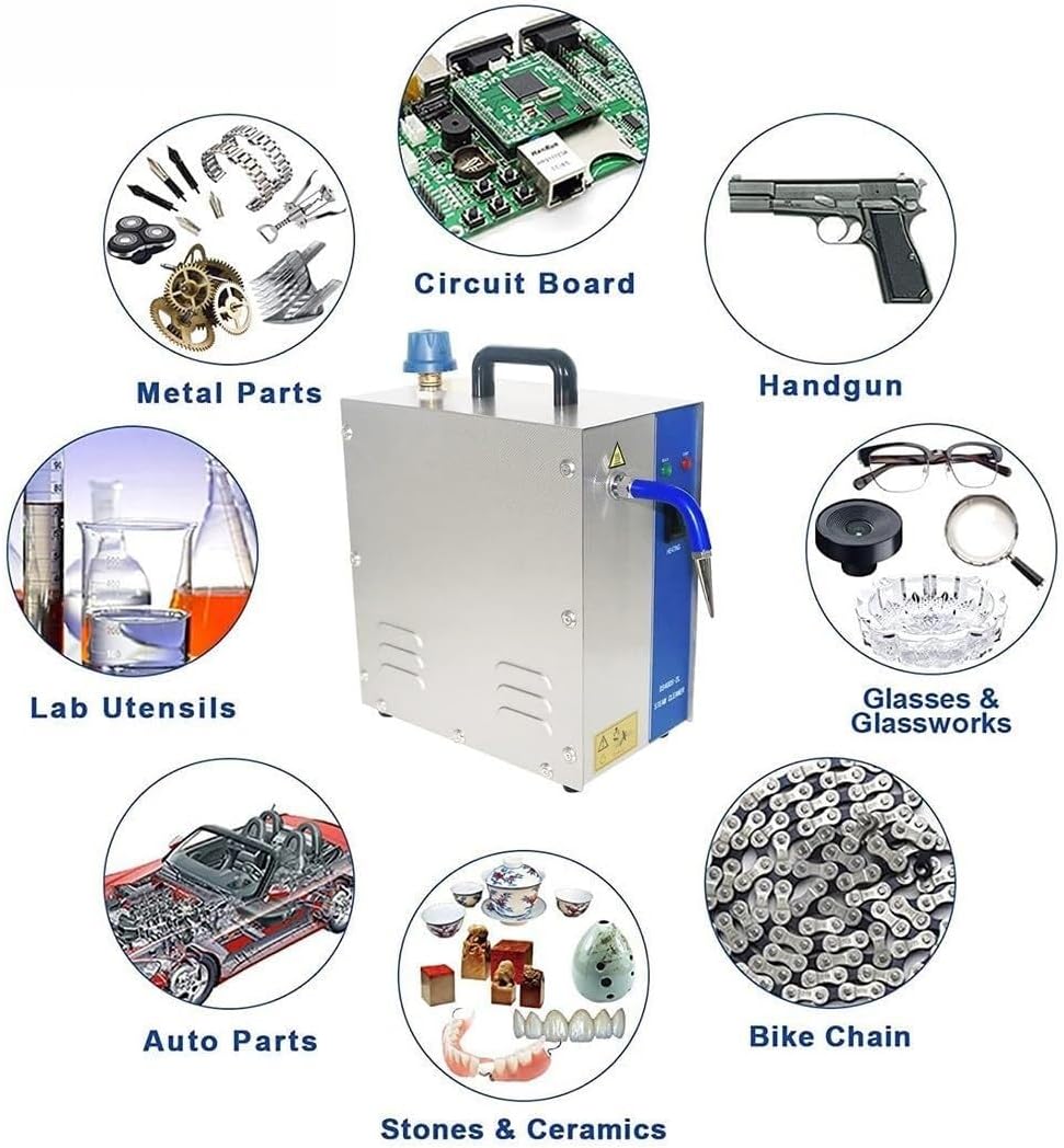 Stainless Steel Gold and Silver Jewelry Cleaning Machine, Cleaner Steam Cleaning Machine with Heater, Steam Pressure: 4KG, Outlet Temperature: 135°C, Goldsmith Equipment (Size : 2L)