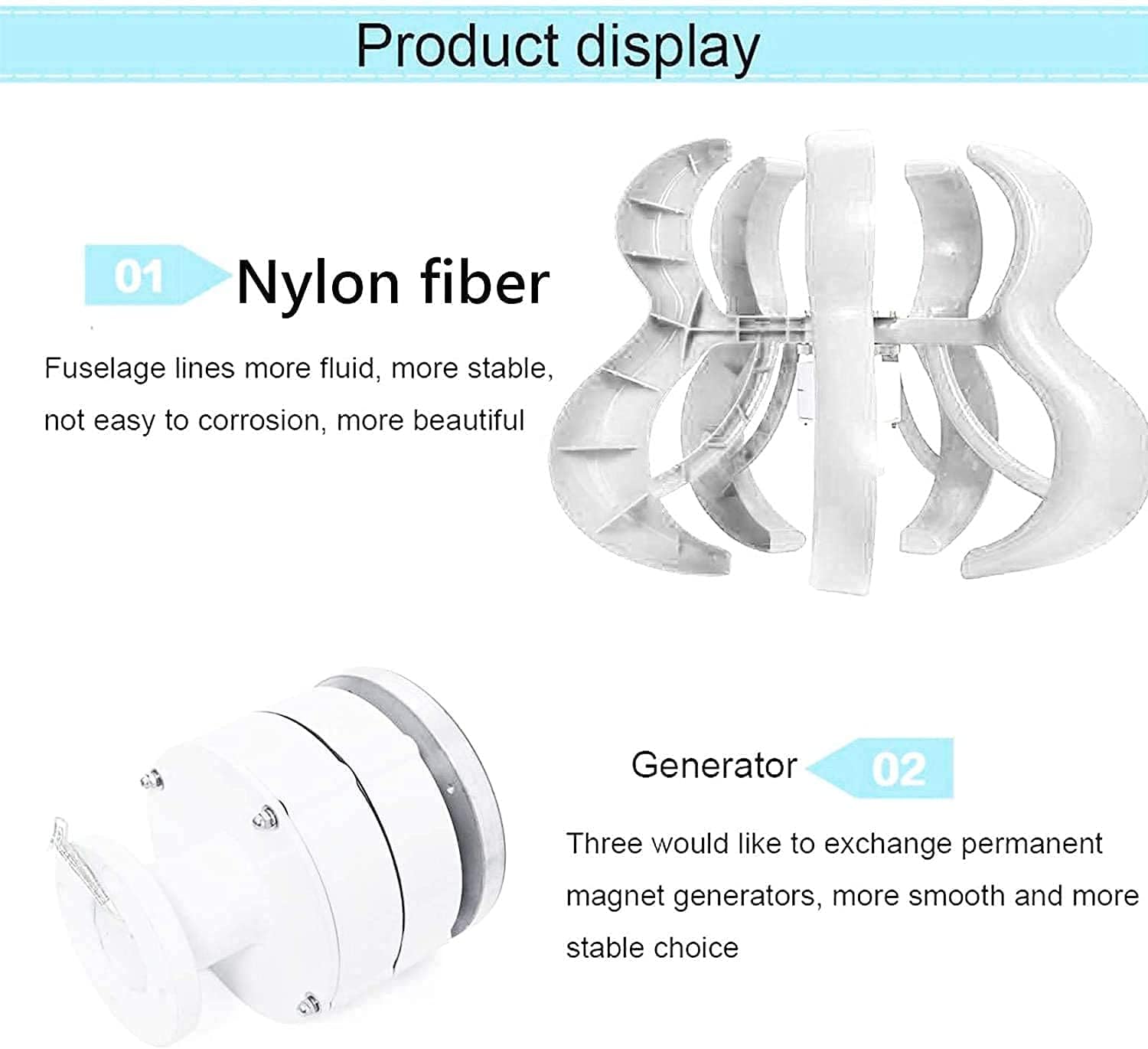 Wind Turbine Kit- 8000W 5 Blade Wind Turbine Vertical Wind Generator Wind Turbine Kit Electricity Equipment