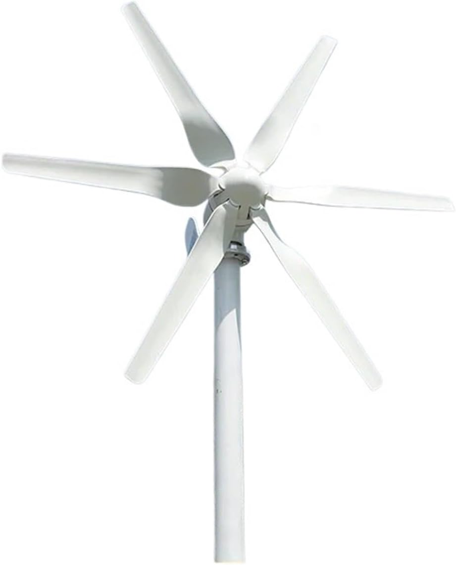 6 Blades 1500W 12V 24V Wind Turbine Generator Windmill with PWM Controller Homeuse Low Wind Speed Start Industrial Energy(Wind Turbine Only,48V)