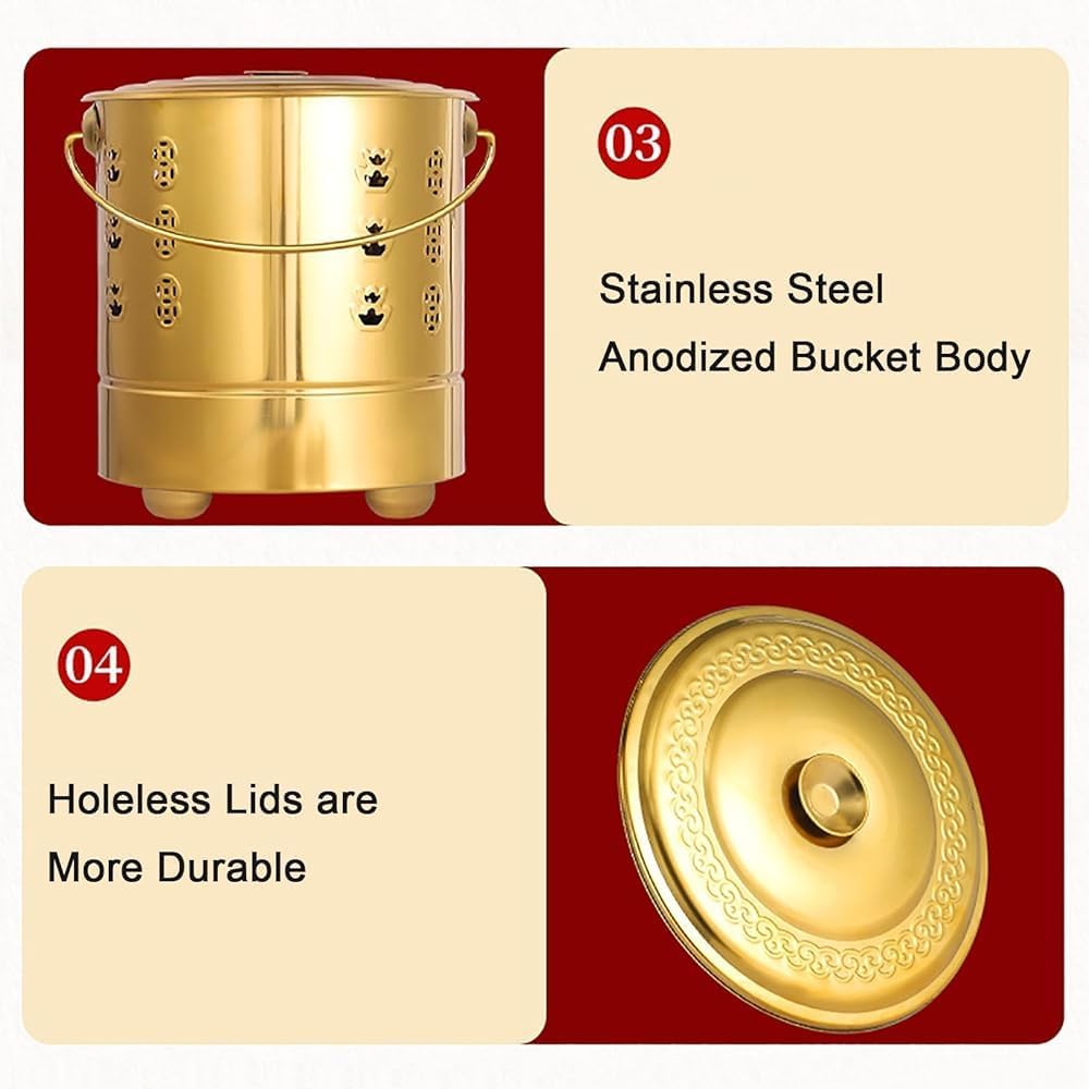 Burn Barrel for Paper Leaf Trash Wood Backyard Bonfire, Outdoor Metal Fire Pits with Lid & Hooks Yard Waste Incinerator Burning Waste