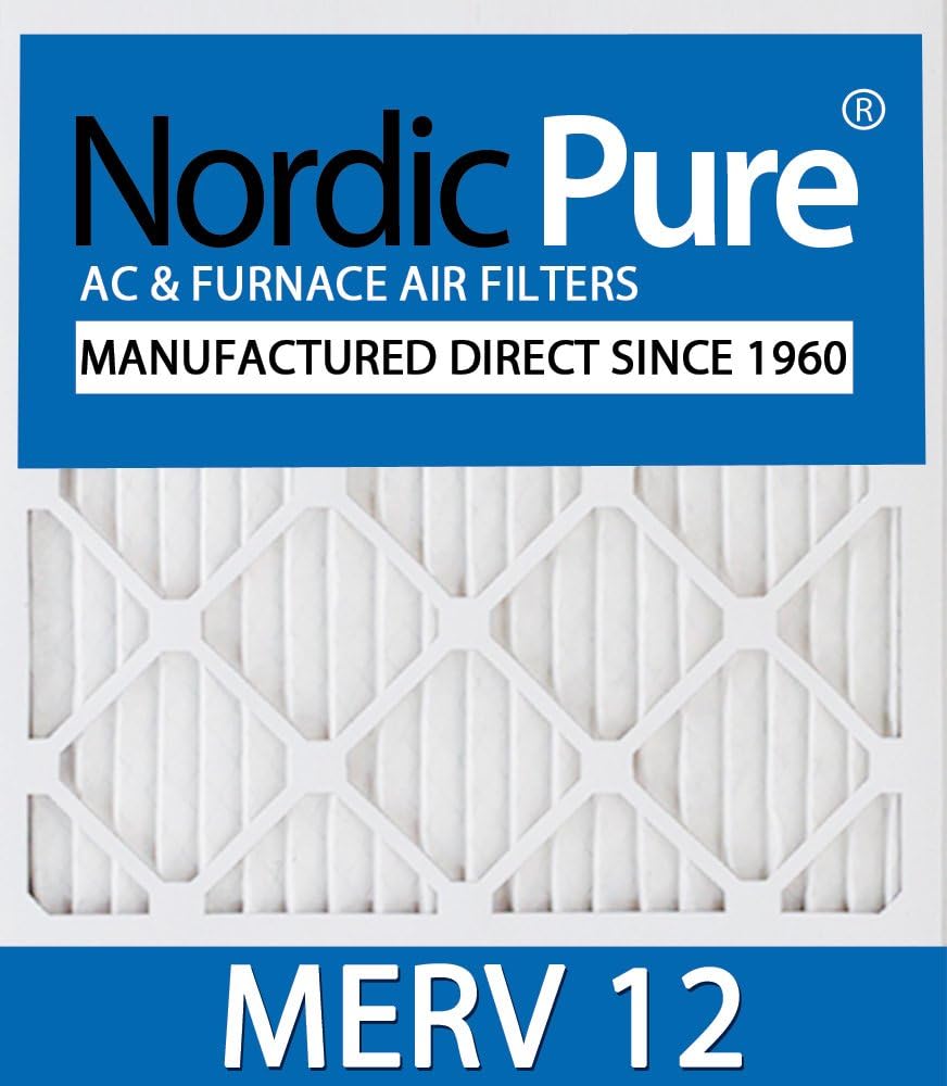 Nordic Pure 29x29x1CustomM12-6 MERV 12 AC Furnace Filters, 28 1/2 x 28 1/2 x 3/4 (28.5 x 28.5 x 0.75), 6 Piece