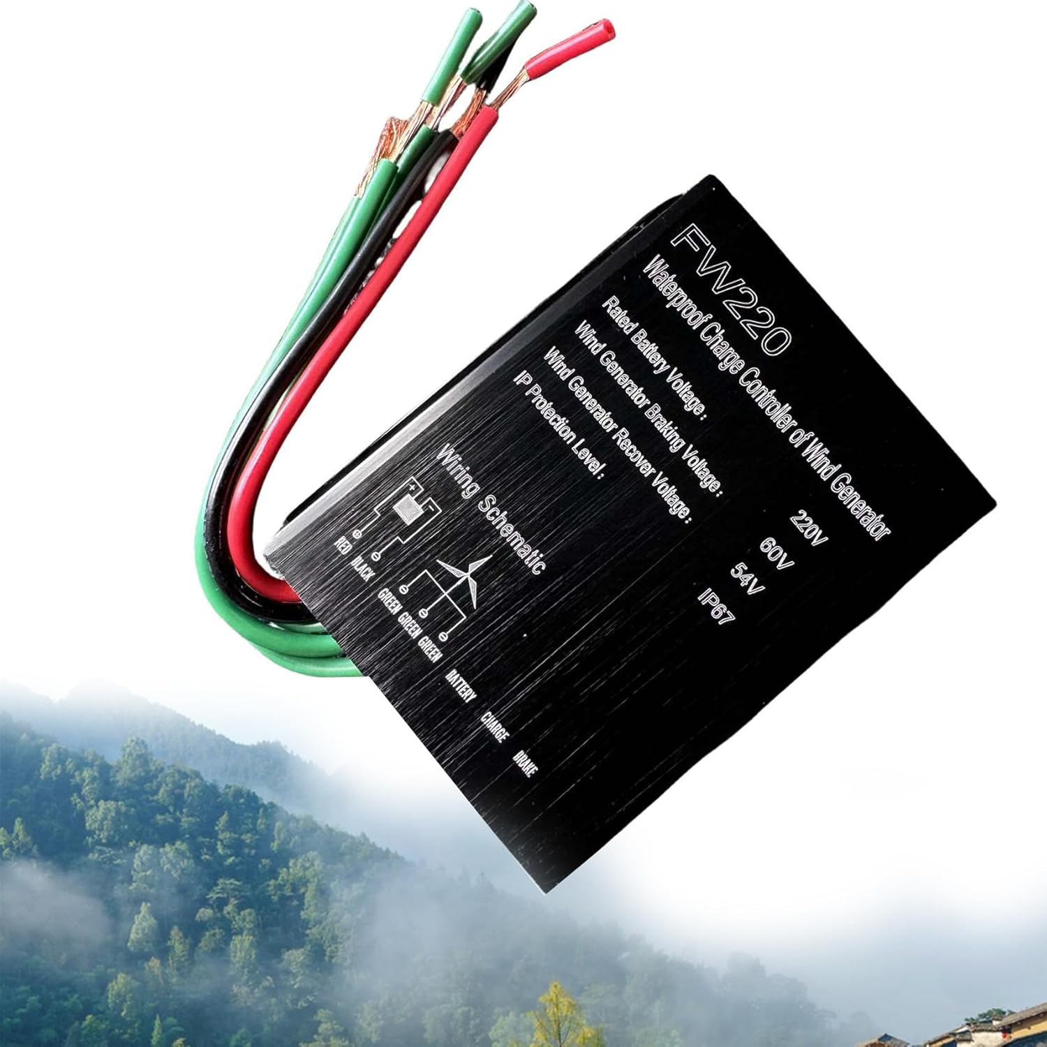 10A-40A Efficient 8000W DC 12V/24V/48V Wind Turbines Generator Charge Controller, Waterproof Battery Charge Controller Regulator