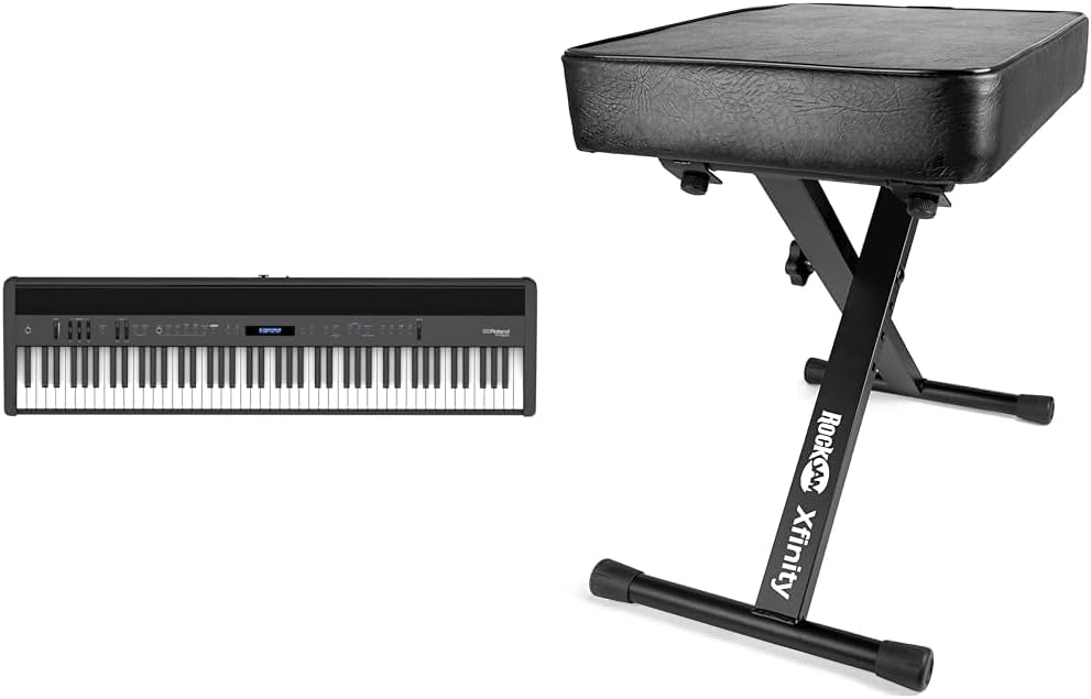 ROLAND Digital Pianos FP-60X & RockJam KB100 Keyboard Bench