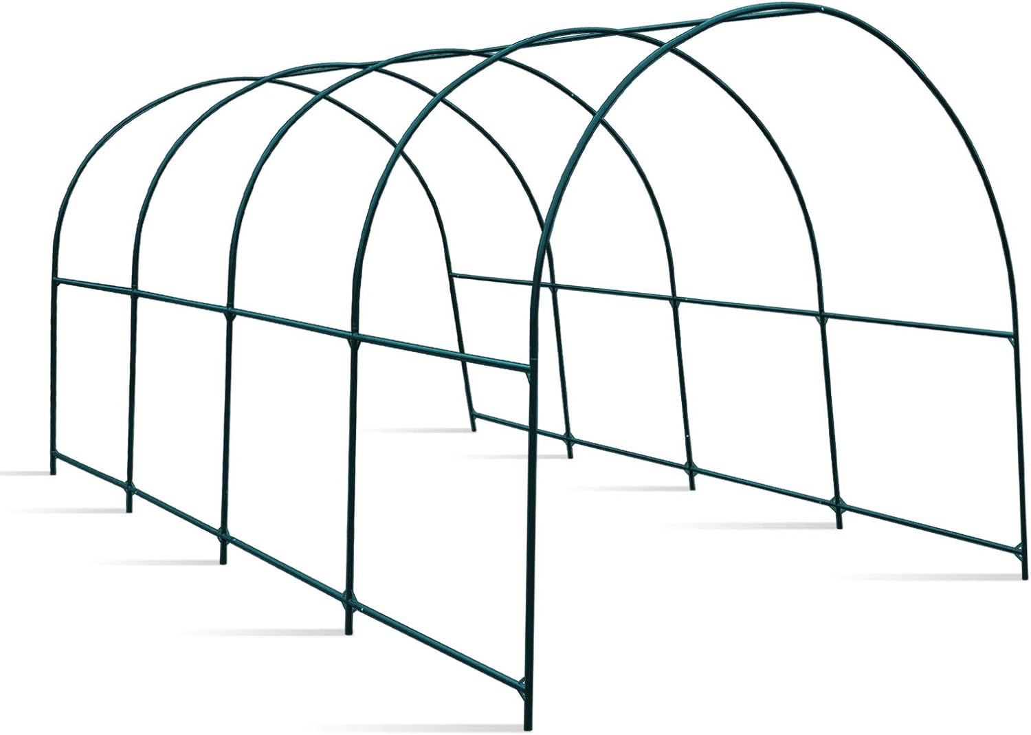 YardGrow Greenhouse Frames for Larger Hot Garden House Support Arch Frame Climbing Plants/Flowers/Vegetables Outdoor (16x7x7 FT)