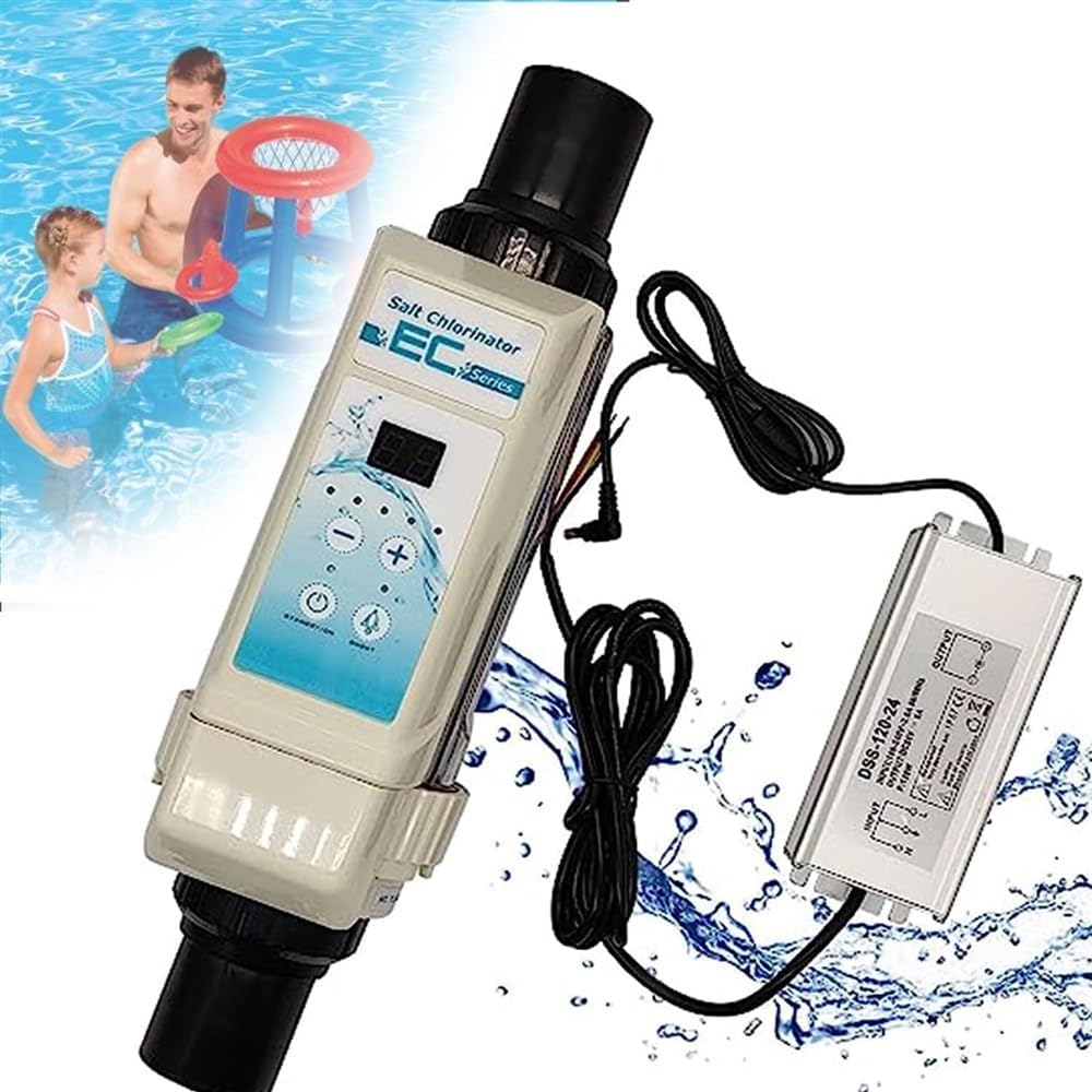 Saltwater Chlorine Generator,8/16/12/20g/h Chlorine Generator System Water,Electronic Chlorine Generator for Swimming Pool SPA (Size : 20g/h)