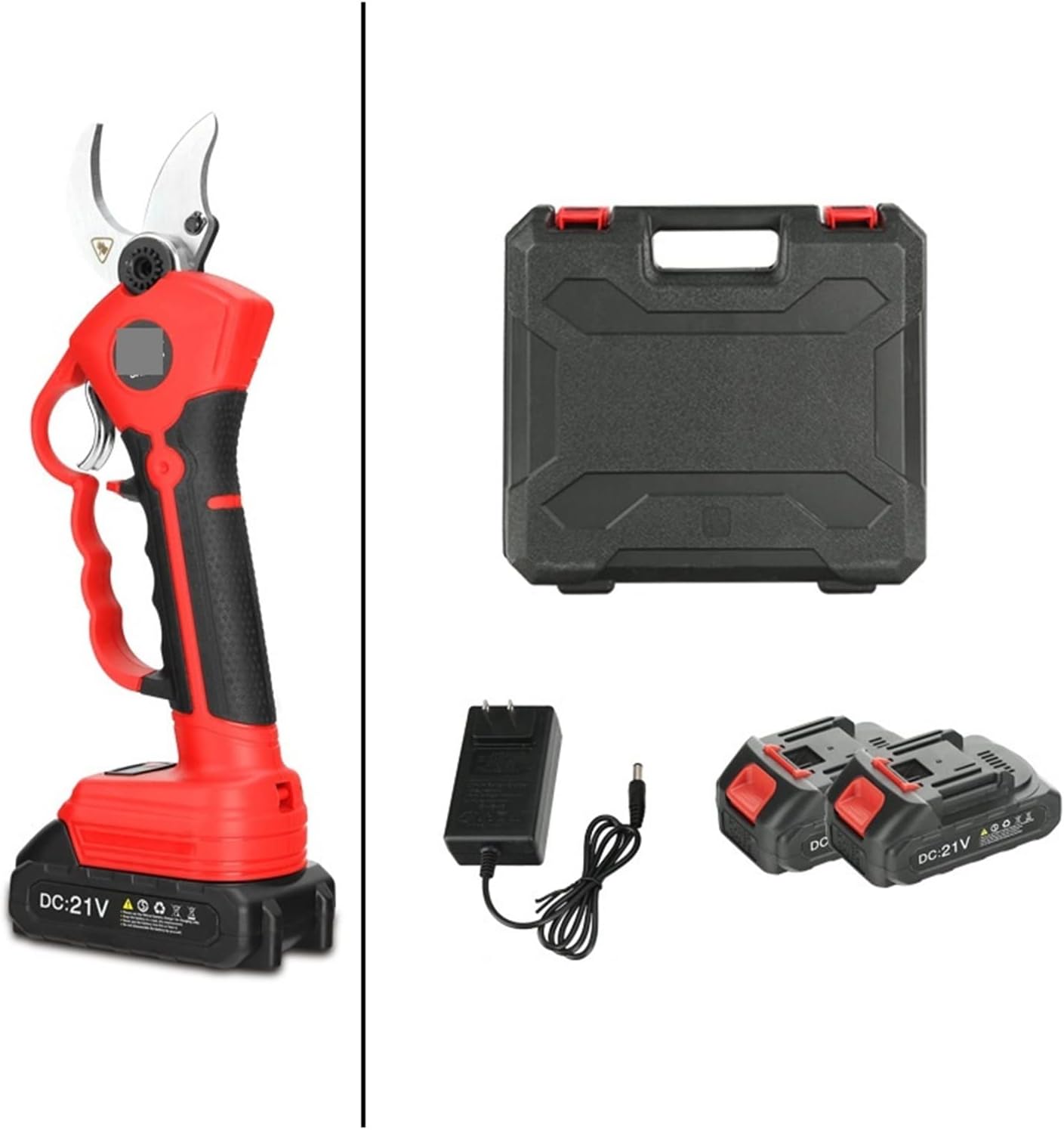 Tree Branch Pruner 0~32mm 21V Battery Electric Pruning Shears Fruit Tree Cordless Electric Scissors Efficient 3-Stop Opening Size Adjustment for Efficient Pruning