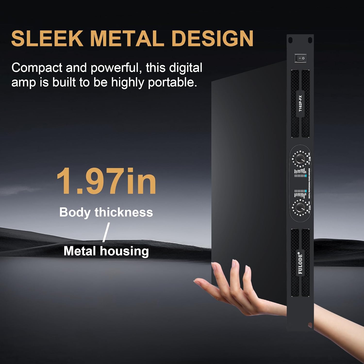 Professional 2-Channel Power Amplifier, 1U 2 x 1500W at 4-Ohm Audio Amp with XLR/Speakon Connectivity, Stereo/Bridge/Parallel Modes, Limiter & Overload Protection for Stage and Studio