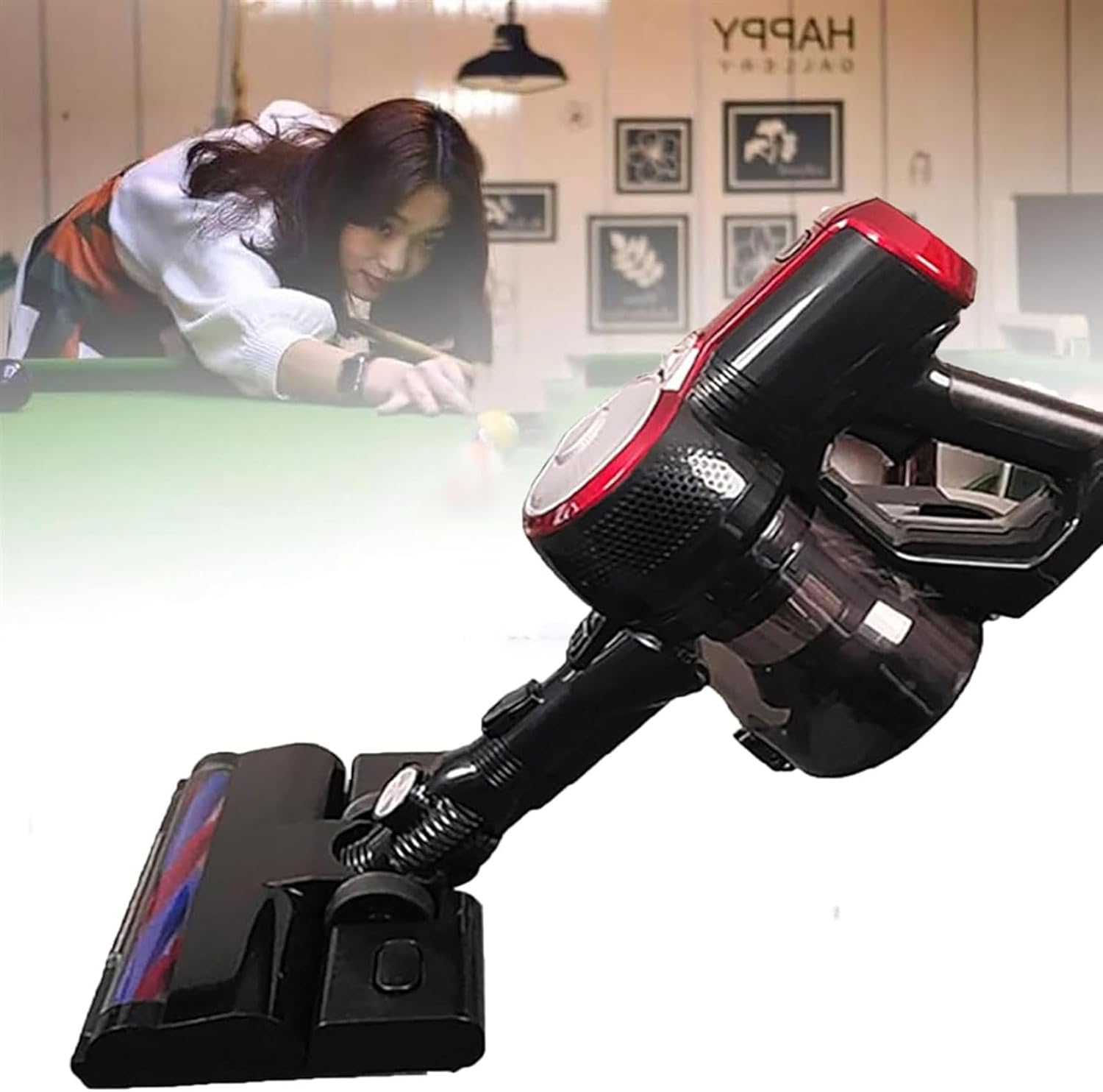 Billiard Table Cloth Cleaner, 160W Handheld Cordless Vacuum Cleaner with 2 Speed ​​Adjustment & LED Light, for Snooker Table, Pool Table