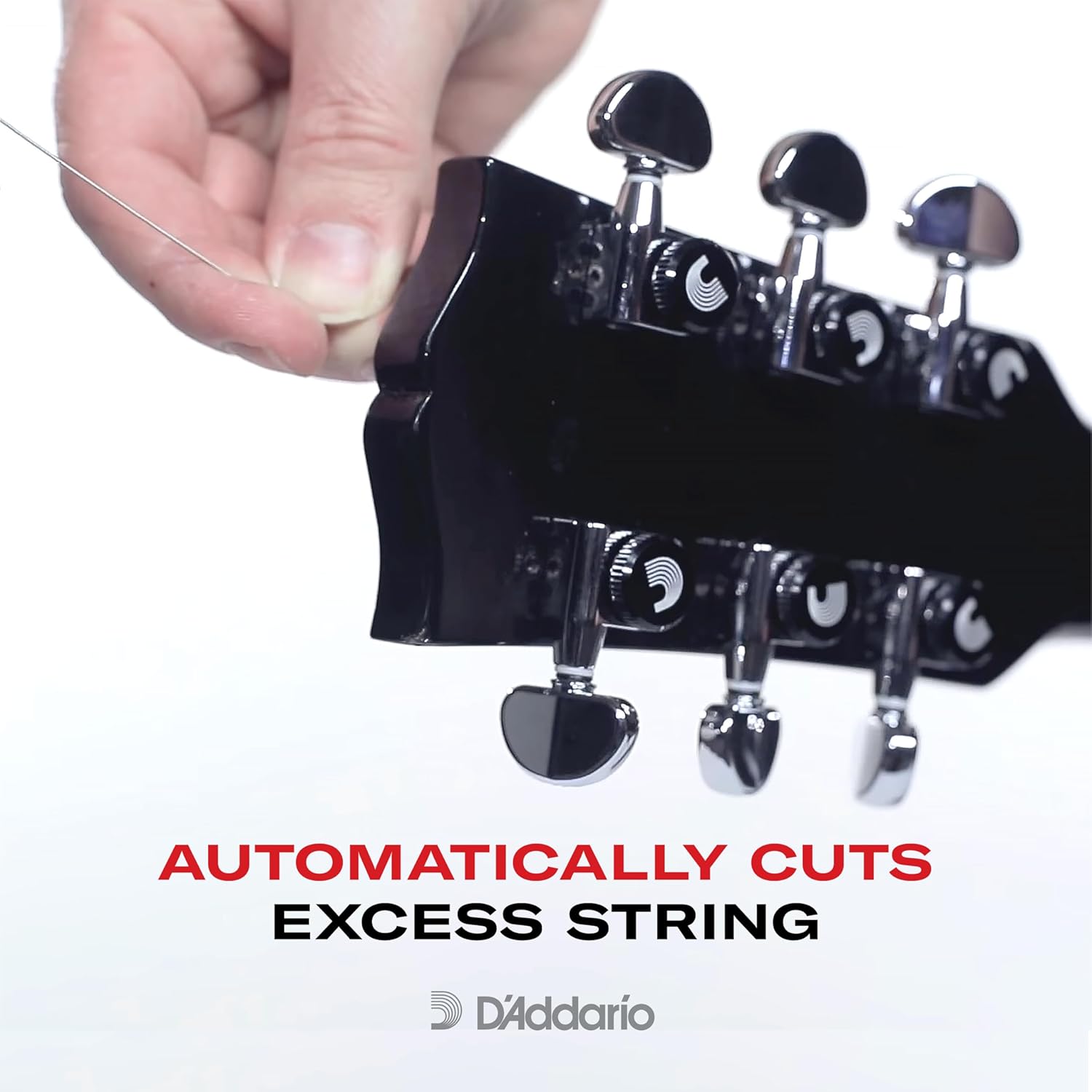 D'Addario Accessories Auto-Trim Tuning Machines, 6 In-Line setup, Gold