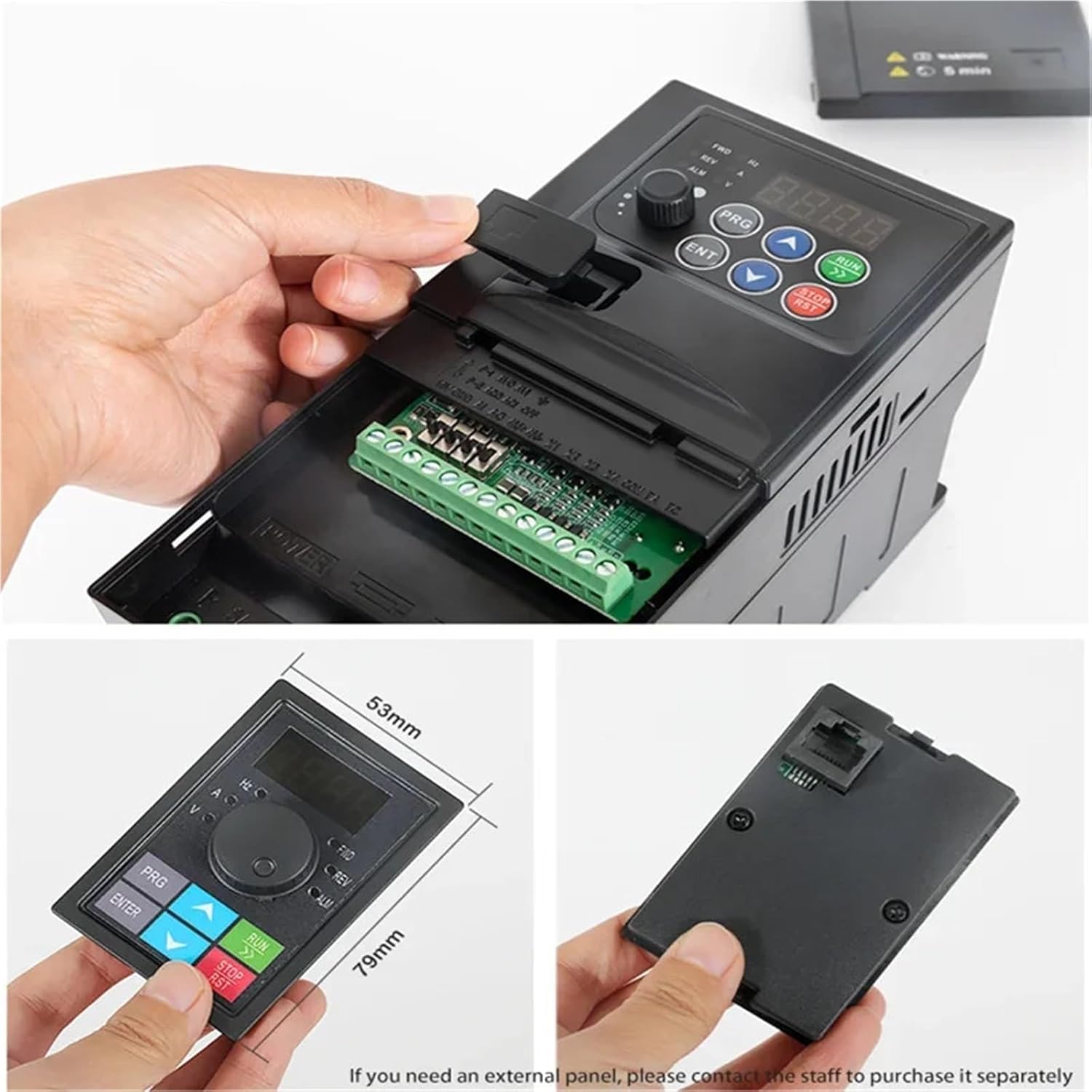 Solar Water Pump Controller DC Inverter Frequency Converter 0.75KW1.5KW 2.2KW 3.7KW 5.5KW Single-Phase 220V Three-Phase 220V VFD(Yellow)