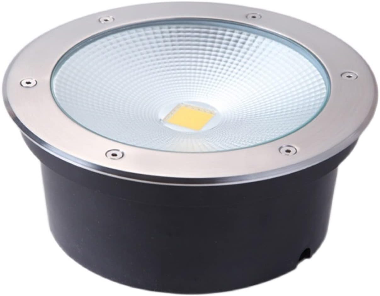 COB Outdoor Ground Light Embedded LED Underground Light IP66 Waterproof Recessed Round Landscape Lamp for Garden Path Walkway Deck Decorative Lighting (Color : Blue, Size : 50W)