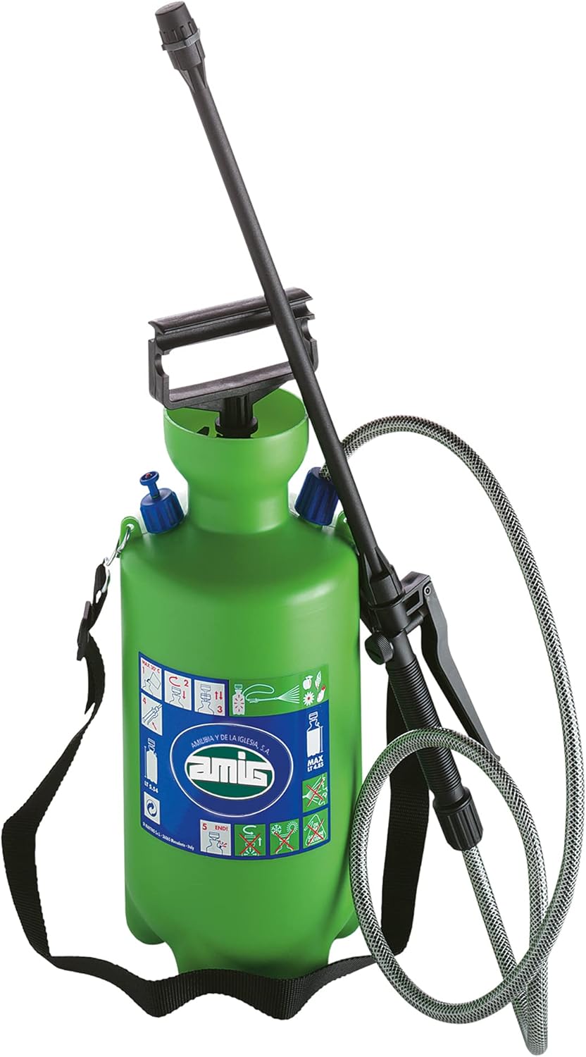 Amig - Pressure sprayer - Model 2000 - Garden irrigation - Adjustable nozzle - Capacity: 5L - Includes straps