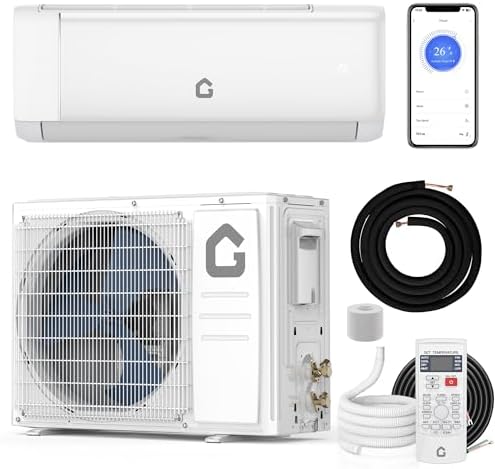12000 BTU Mini Split Air Conditioner,22 SEER2 Mini Split AC,Cooling/Heating up to 750 Sq.Ft,Smart Ductless Inverter System,WiFi Control,Energy Efficient,ECO Mode,Self-Clean,Include Installation Kit