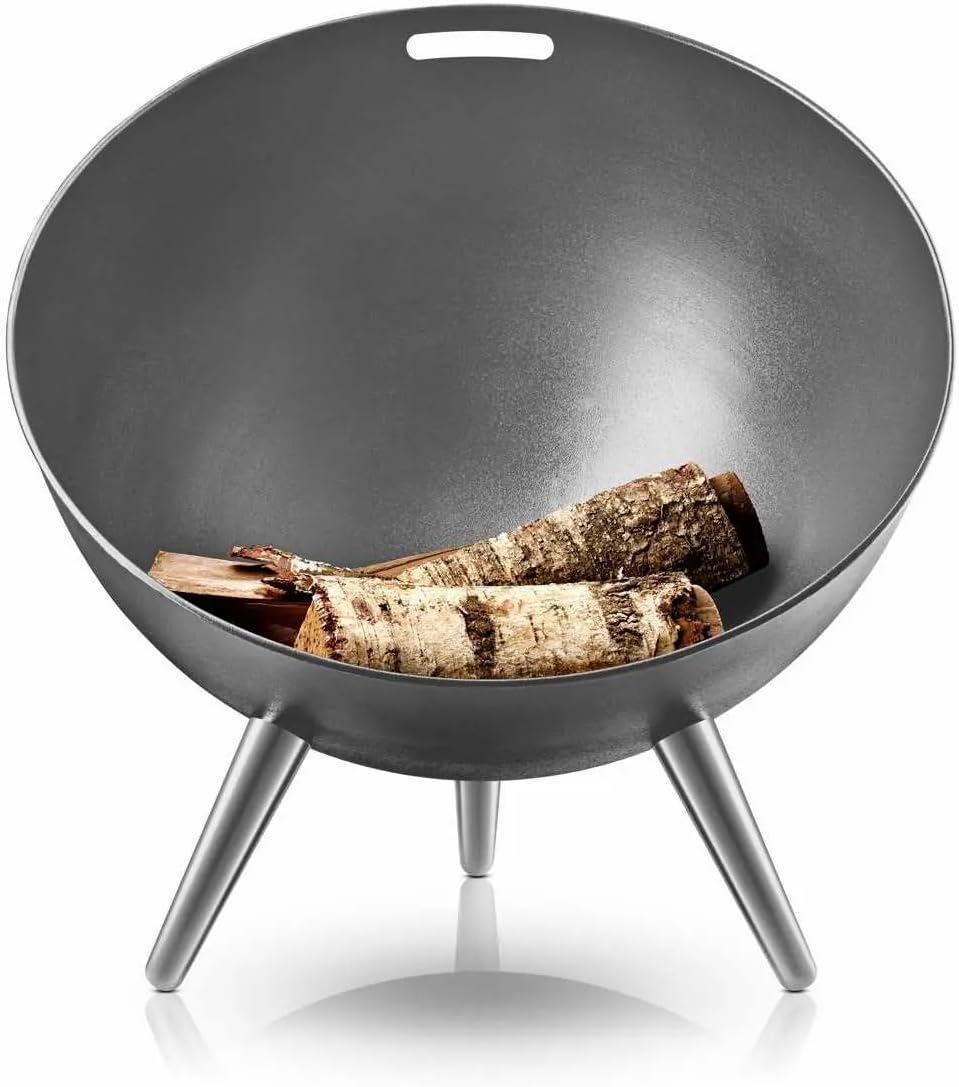 Eva Solo FireGlobe Outdoor Fire Pit | Garden or Patio Fireplace | Wood Burning Firepits | Danish Design & Functionality | Aluminium & Enamelled Steel