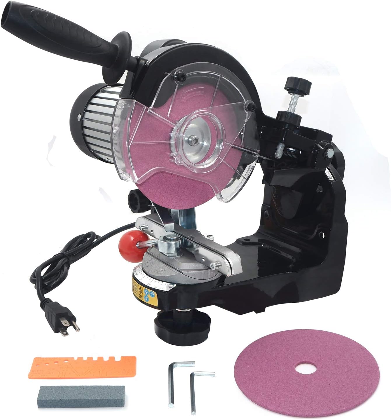 SMT- Porfessional Electric Mid-Sized Bench Grinder 120V Chainsaw Chain Sharpener [P/N: ET-TOOL014-BK]