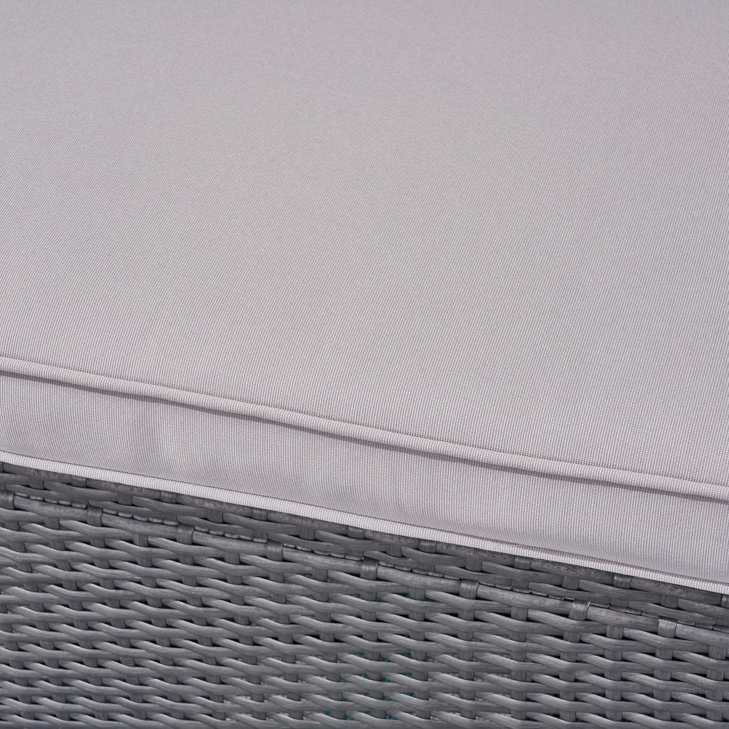 Christopher Knight Home Mason Outdoor 7 Seater Wicker Chat Set with Fire Pit, Gray/Silver/Gray