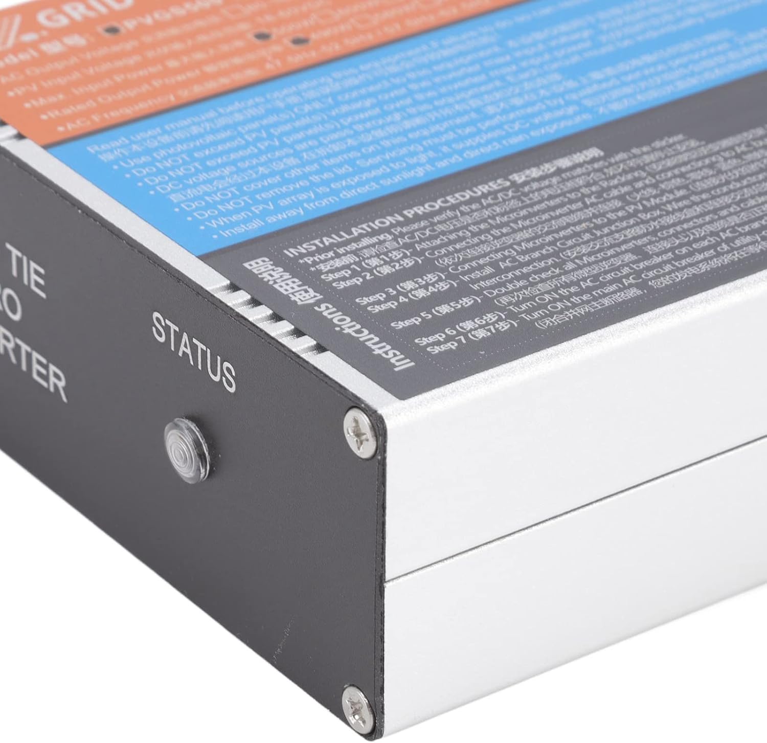 Haofy Solar Micro Inverter Grid Tie, 10A Solar Grid Tie Micro Inverter, Sine Waving Inverter with High Conversion Rate for Generation System(500W)