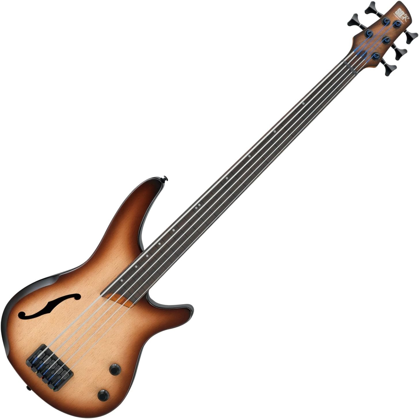 Ibanez SRH505F Fretless - Natural Browned Burst Flat