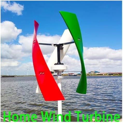 10KW Vertical Wind Turbine Generator Kit for Home, 10000W Low Noise Windmill for 12V 24V 48V Hybrid Solar Wind System, Free Energy Solution (White, 12V_10KW)