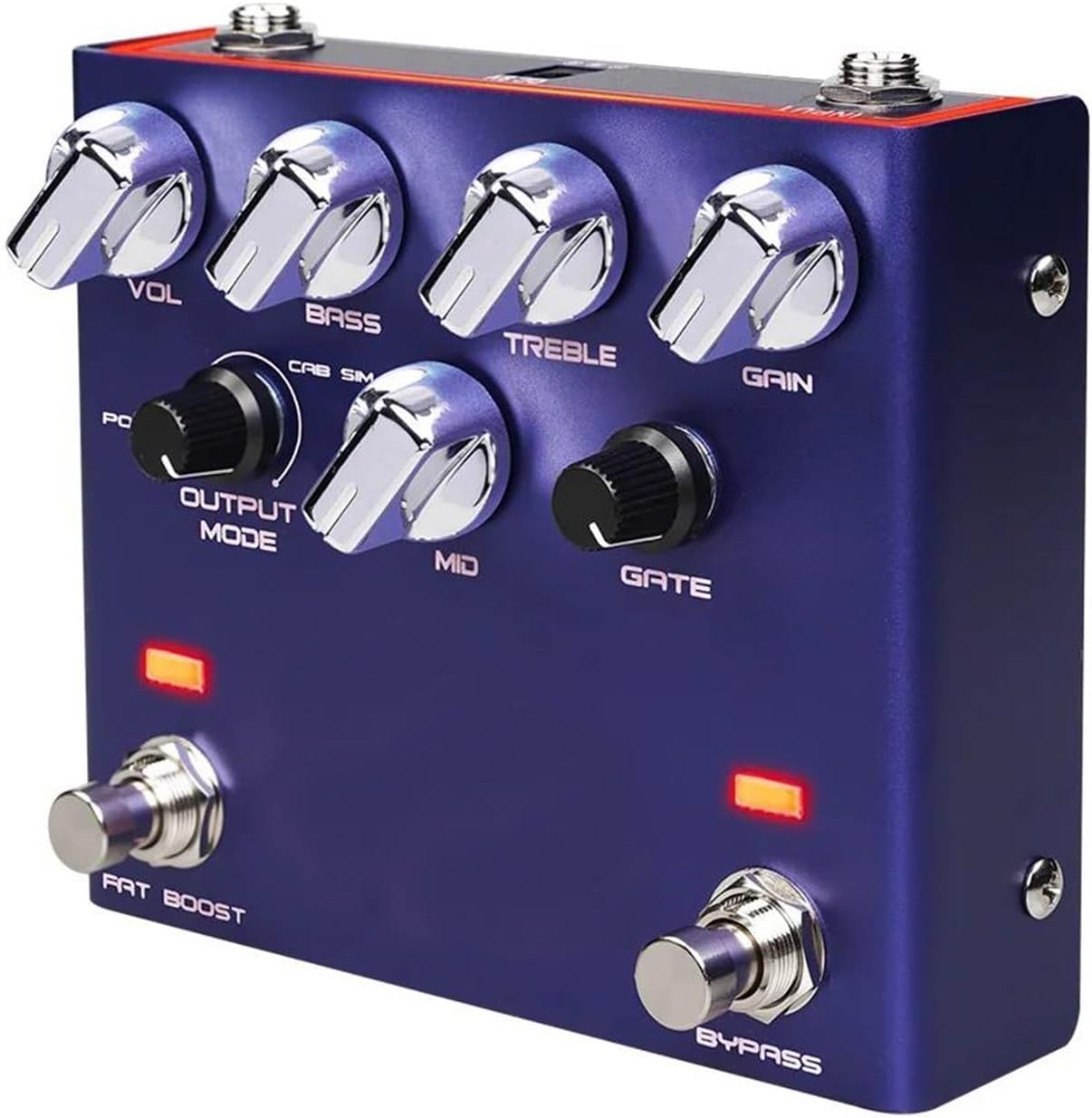 Professional Guitar Effects Pedals Distortion Guitar Effect Pedal Metal Tone Gain Amplifier(R18addadapter)