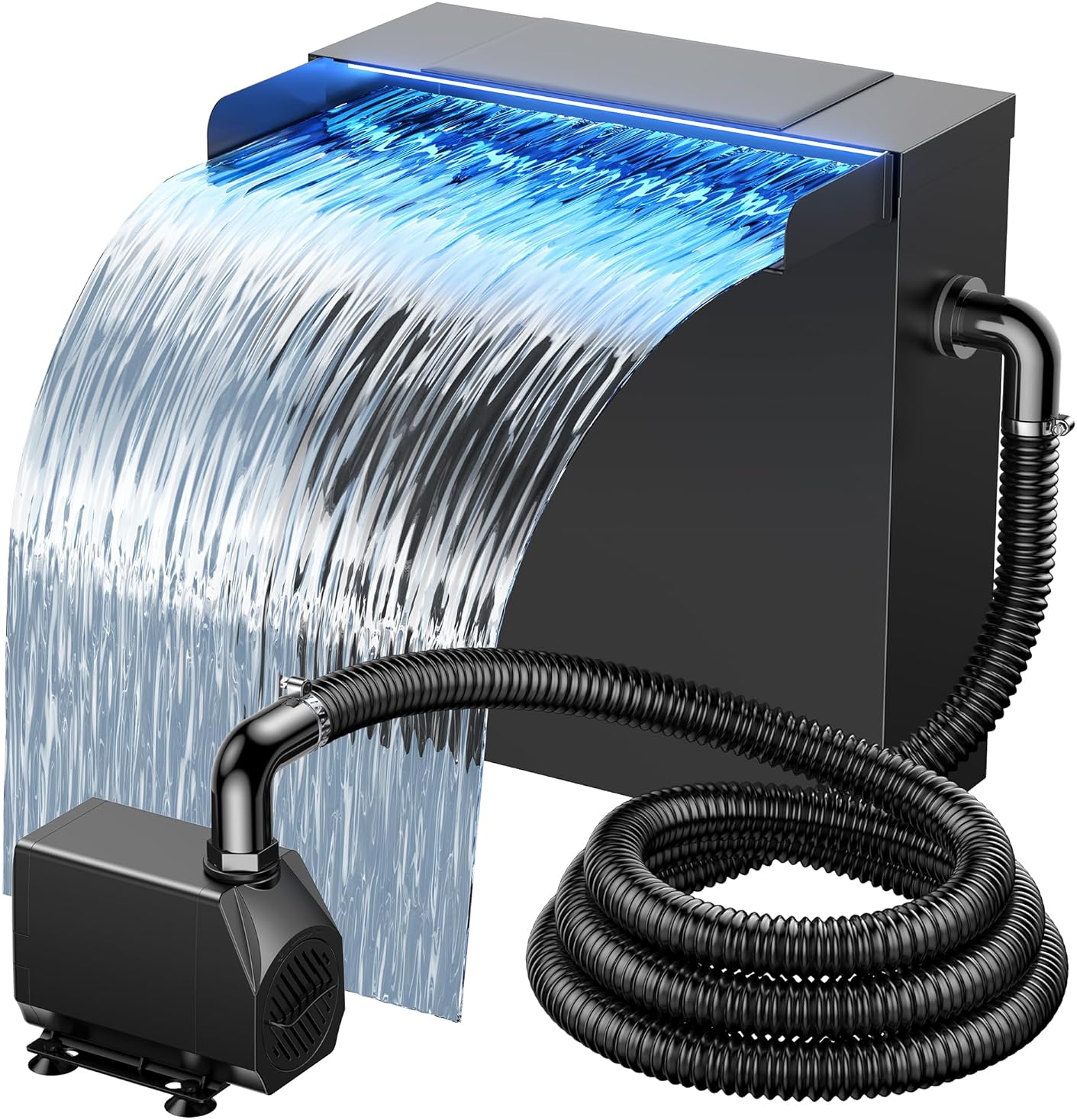 NFESOLAR Pond Waterfall Spillway with Pump Kit, Large 11.8