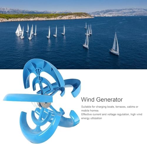 2000W Vertical Wind Turbine Generator Kit - High-Efficiency 12V Wind Energy System for Home Power, Eco-Friendly Renewable Energy Solution, Black Wind Generator Equipment