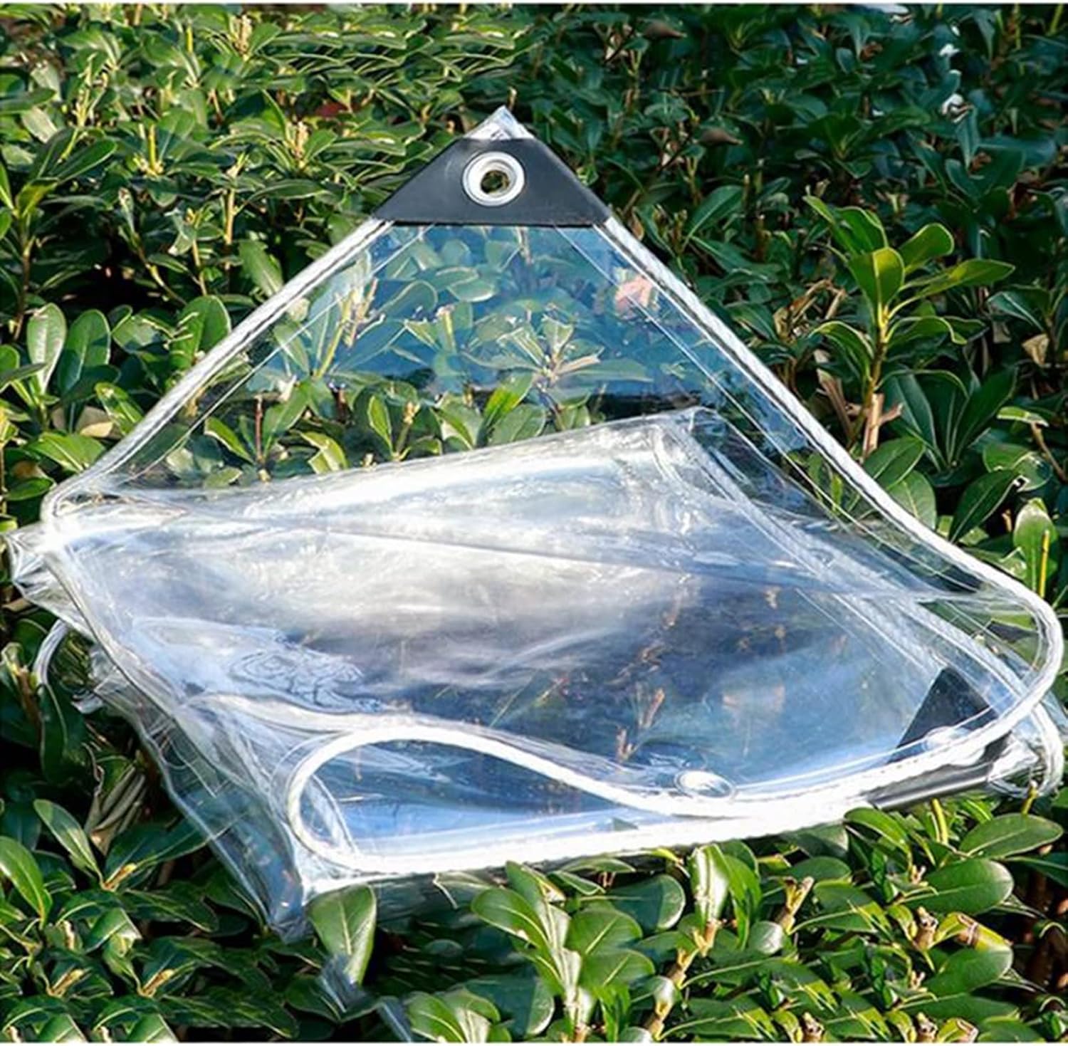 PVC Transparent Tarpaulin Cover with Grommets Customizable Heavy Duty Clear Tarp 0.35mm Rip-Stop Outdoor Vinyl Curtain for Patio and Garden Plant Greenhouse Carport Gazebo Side Panels (Color :