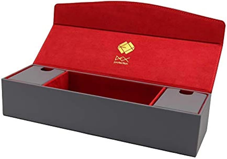 Dex Protection The Game Chest – Storage for 360+ Single Sleeved Cards | Dual Side Accessory Compartments | Wood Construction with Suede Interior