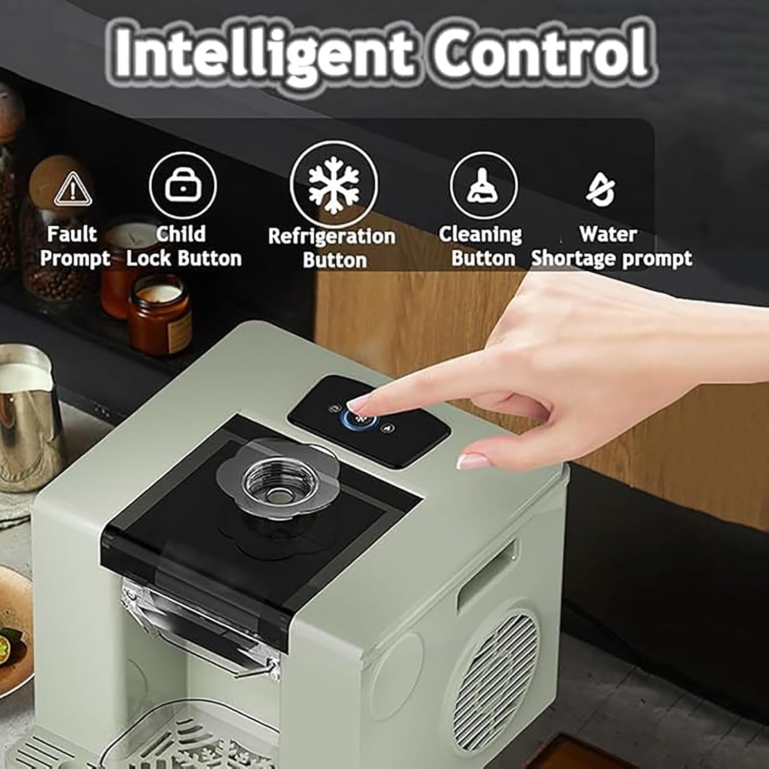 Snowflake Ice Maker Automatic Electric Crush Machine, Machine, Low Noise, and One-Click Automatic Cleaning