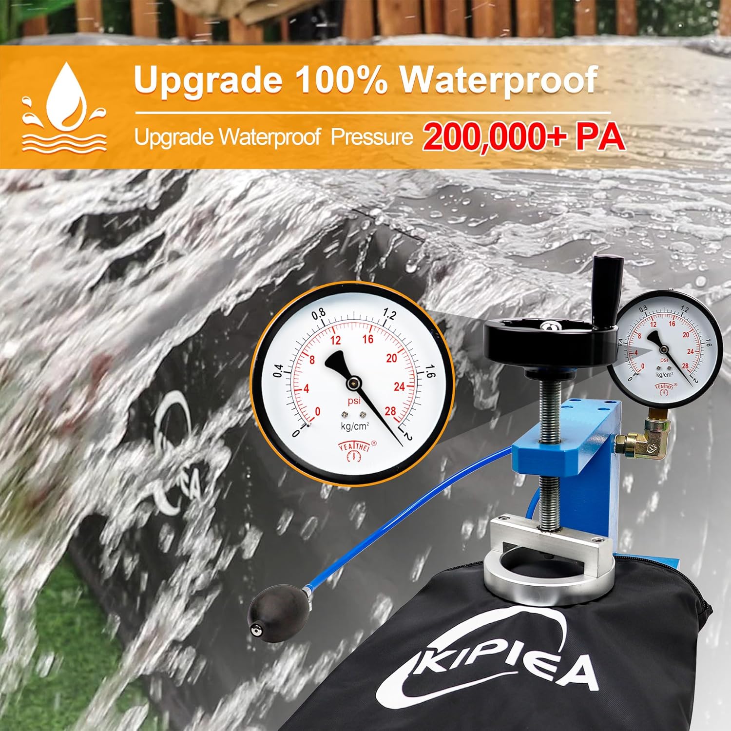 Kipiea 600D Patio Furniture Covers Waterproof Winter, Heavy-Duty Outdoor Furniture Covers for Table & Chairs with Windproof, Outdoor Sofa Cover, Anti UV, No Tears, No Fading (98