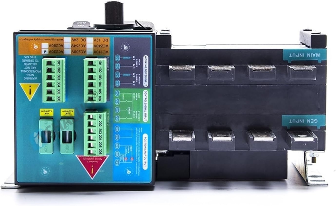 ATS 4P 1000A 800A Diesel Generator Dual Power Automatic Transfer Switch Auto Manual Control Board Circuit Breaker 1250A(1250A)