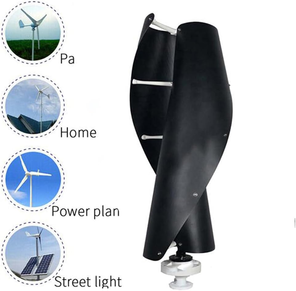 24V,BAOJUHUIKANG 48V Small Windmill Vertical Axis Wind Turbine Generator 16000W,12V-220V Wind Turbine Kit with IP67 Controller for Home Farm