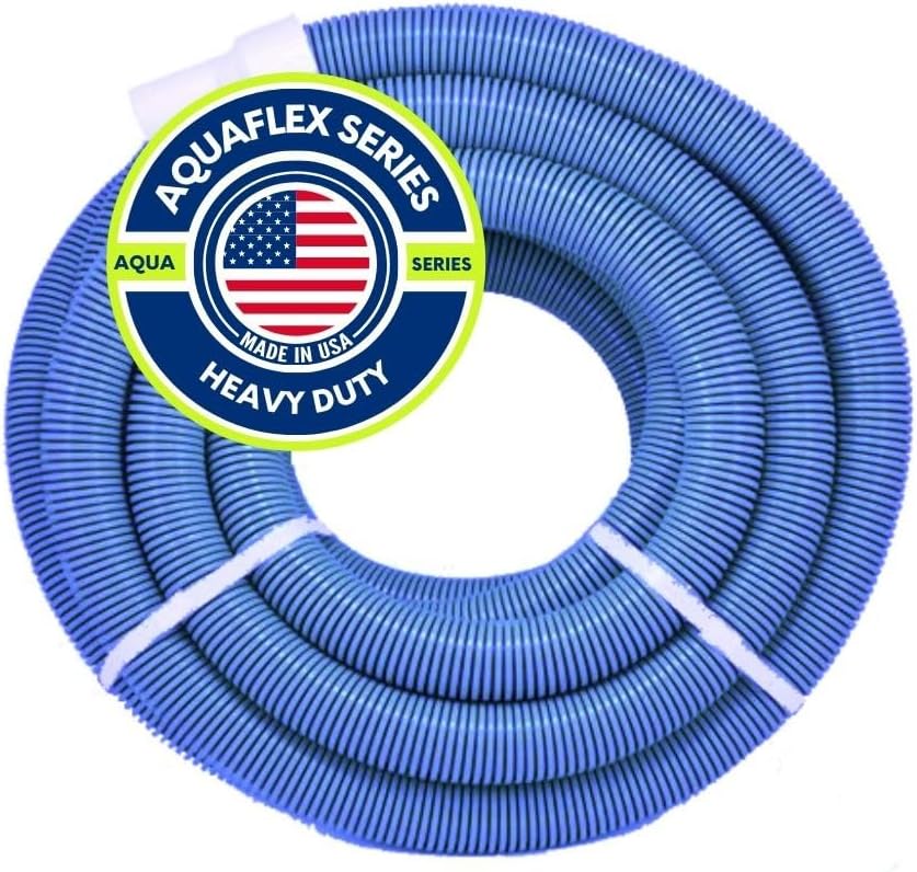 DPM Heavy Duty Swimming Pool Vacuum Hose Blue Manual Vacuum Hose | Made in USA | 1.5