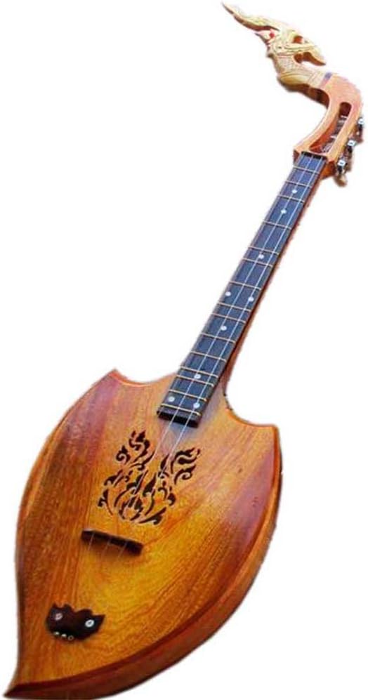 Isarn Acoustic Phin 3 Strings, Thai Lao Guitar Musical Instrument, Traditional Thai Musical Pin 29