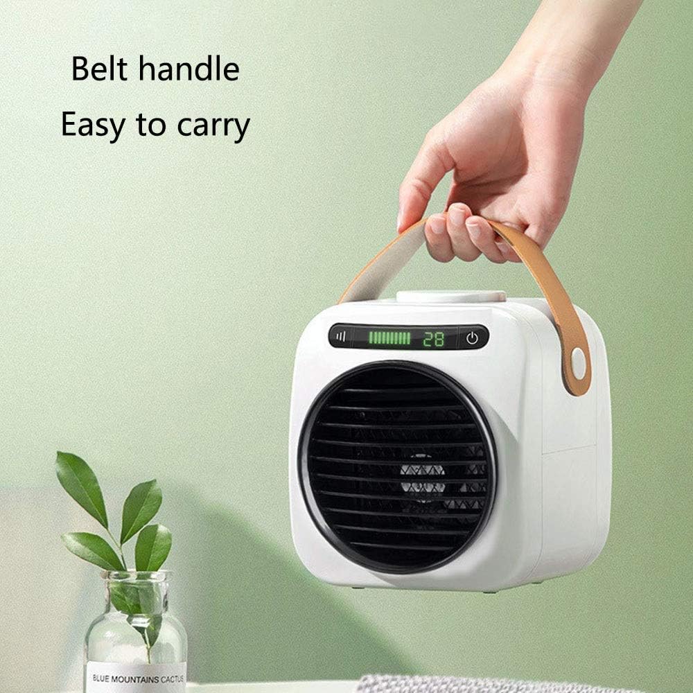 Portable Air Conditioner Fan Mini Evaporative Air Cooler with 350ml Large Water Tank Negative Ion Cooling Fan 3 Wind Speeds and LED Digital Display for Office Home Dorm Travel