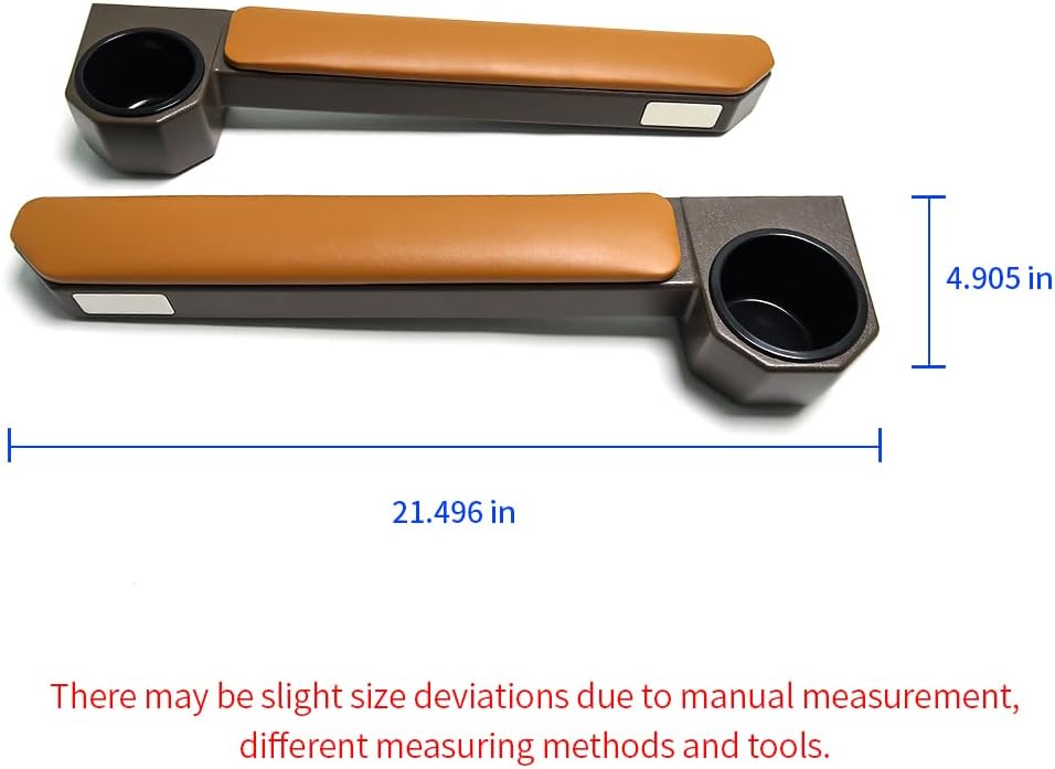 Door Armrest Cup Holder for Toyota Land Cruiser 70 Series Accessories LC76 LC79 LC70 LC71 Central Console Drink Storage Car Seat Organizer (Brown)