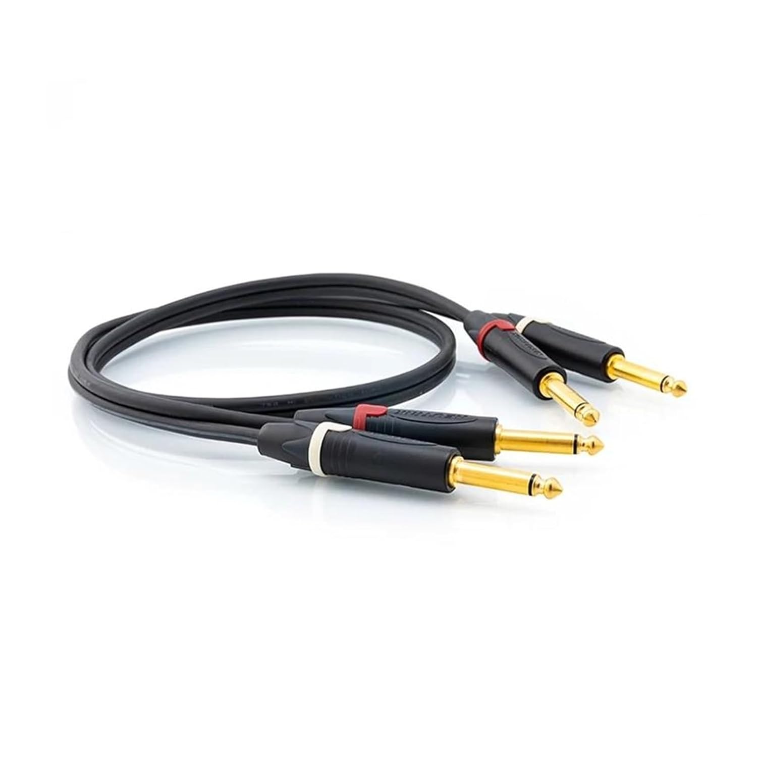 Pro Audio Cable TS Cable 6.5mm Jack Male to Male Cable for Guitar Electric Piano Mixer Stereo Amplifier Speaker(L-L,300Cm)